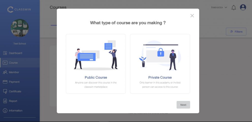 Create course